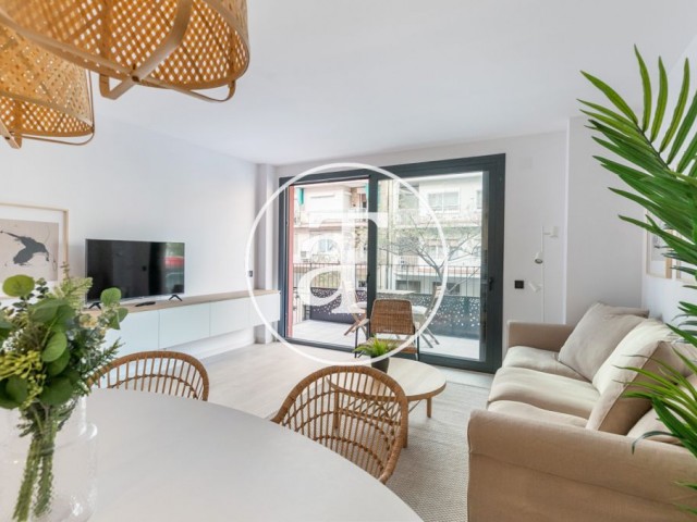 Monthly rental flat with 2 bedrooms and studio in residential area of Barcelona