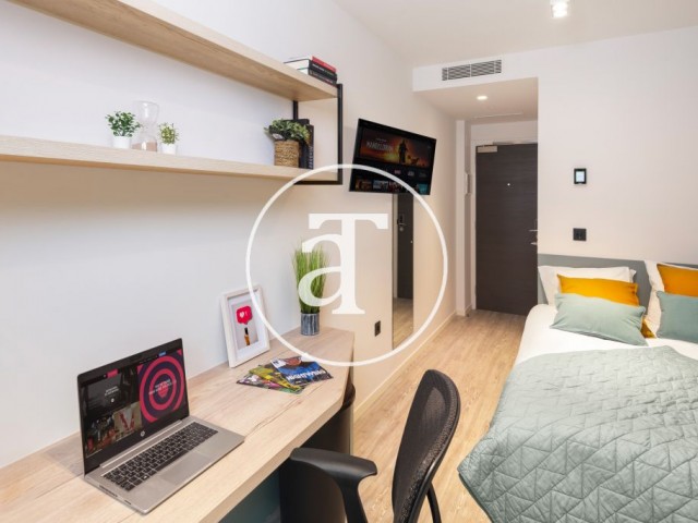 Studio in student residence with all the amenities, in Pedralbes