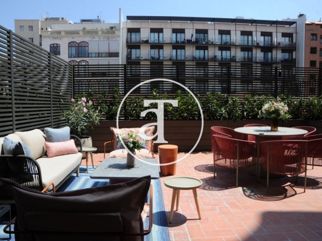 Monthly rental brand new apartment with 2-bedroom and terrace in Eixample Dreta