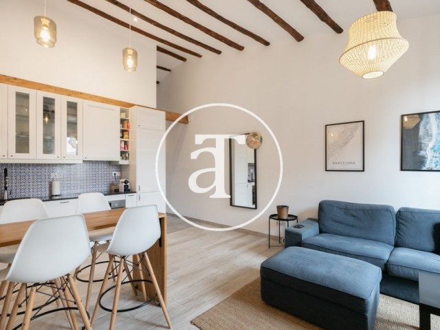 Monthly rental apartment with 2 bedrooms and terrace in Sants